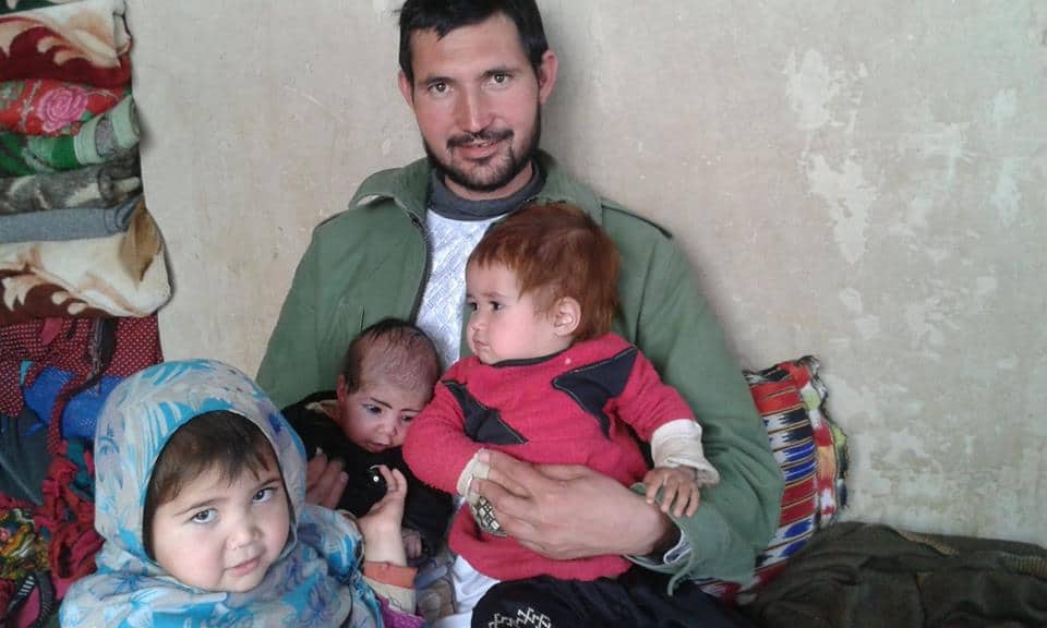 Mohammad Mohammadi with his children